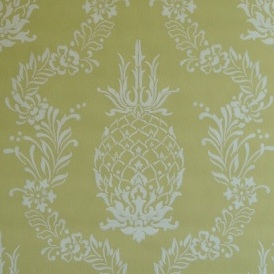 Swatch: Waterhouse Wallcoverings Museum Historic Pineapple Wallpaper