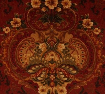 Posh Victorian Floral Printed Brushed Cotton Velvet Drapery Upholstery Fabric