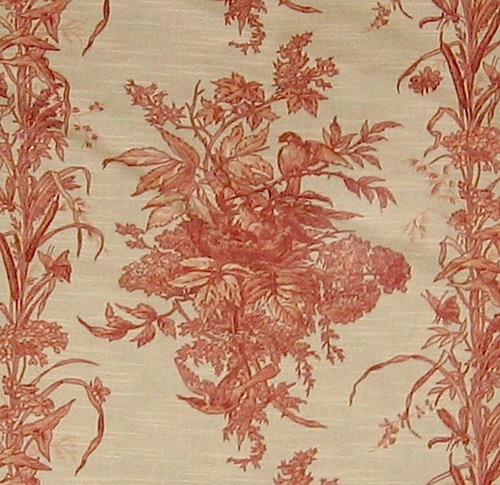 11 yds Exquisite Thibaut Designer Birds Floral Cotton Toile Print Drapery Fabric