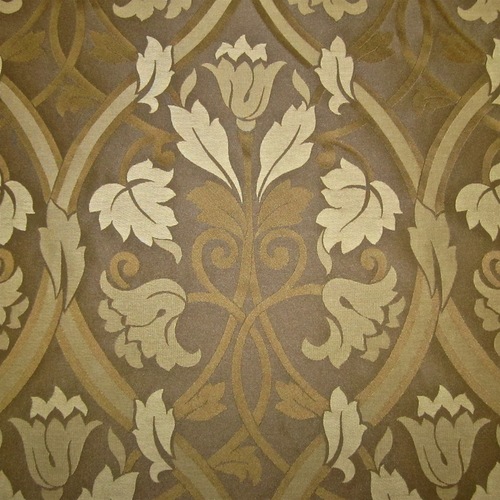 6 3/8 yds Mocha Gothic Arts &amp; Crafts Voysey Pugin Art Nouveau Damask Decorating Fabric