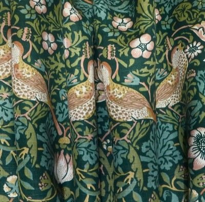 3 yds New Old Stock Liberty Wm Morris Strawberry Thief Print Fabric