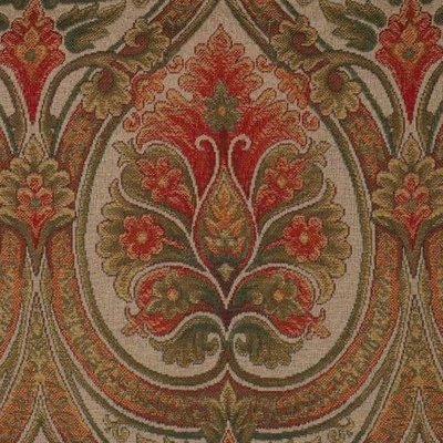 5 5/8 yards Victorian Italian Teardrop Medallion Tapestry  Upholstery Fabric