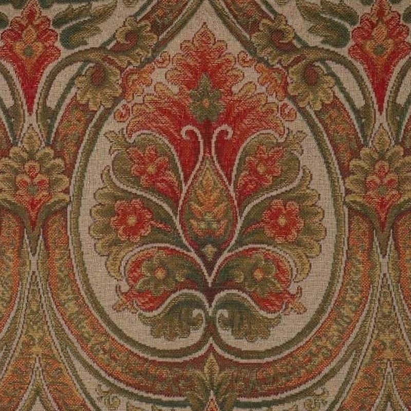 5 5/8 yards Victorian Italian Teardrop Medallion Tapestry  Upholstery Fabric