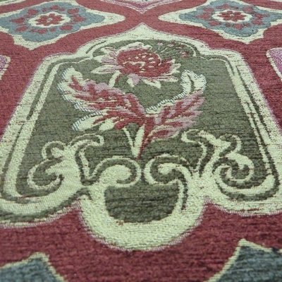 9 3/8 yds Plush Kravet Floral Gothic Medallion Chenille Upholstery Fabric