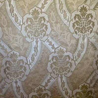 1.25 yds Magnificent Pugin Style Gothic Arts &amp; Crafts Damask Upholstery Fabric