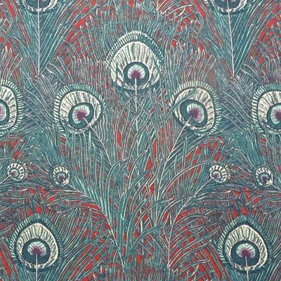 10.75 yds Classic Liberty of London Hera Peacock Feathers 100% Cotton Print