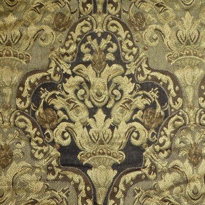 6 yds Kravet Victorian Tapestry Upholstery Fabric in Taupe, Ecru, Beige Black