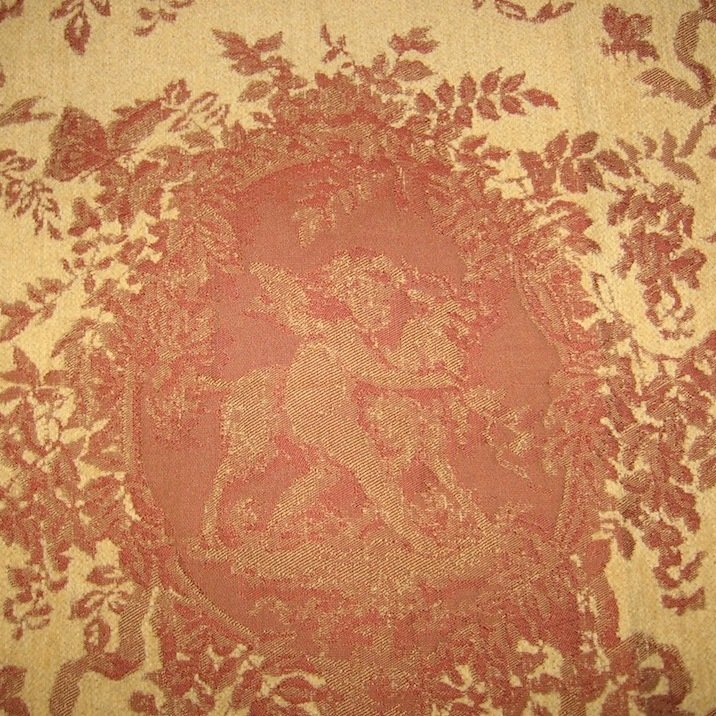 4 yds Quintessentially Victorian Romantic Cherub Chenille 59&quot;w Upholstery Fabric