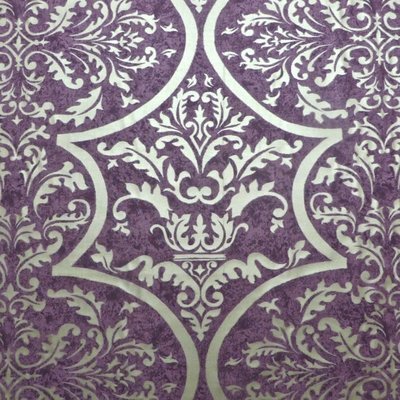 Scalamandré Italian Fortuny Style 100% Cotton Archival HandPrinted Violet Fabric