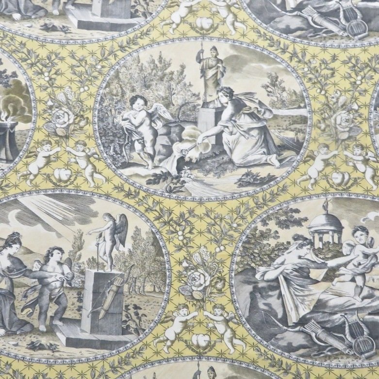 10 yds RARE New Vintage Scalamandré Medici Archives Handprinted 100% Cotton