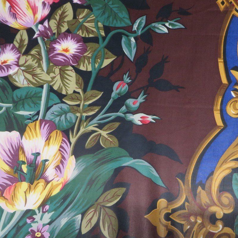 8.75 yards Clarence House Bordure Napoleon Handprinted Floral Chintz Fabric