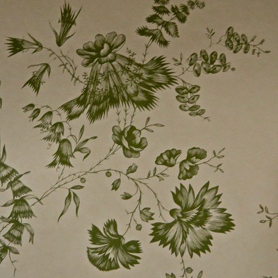 12 Rolls Lee Jofa Emerald Asian Floral Historic Repro Wallpaper - Save 80%