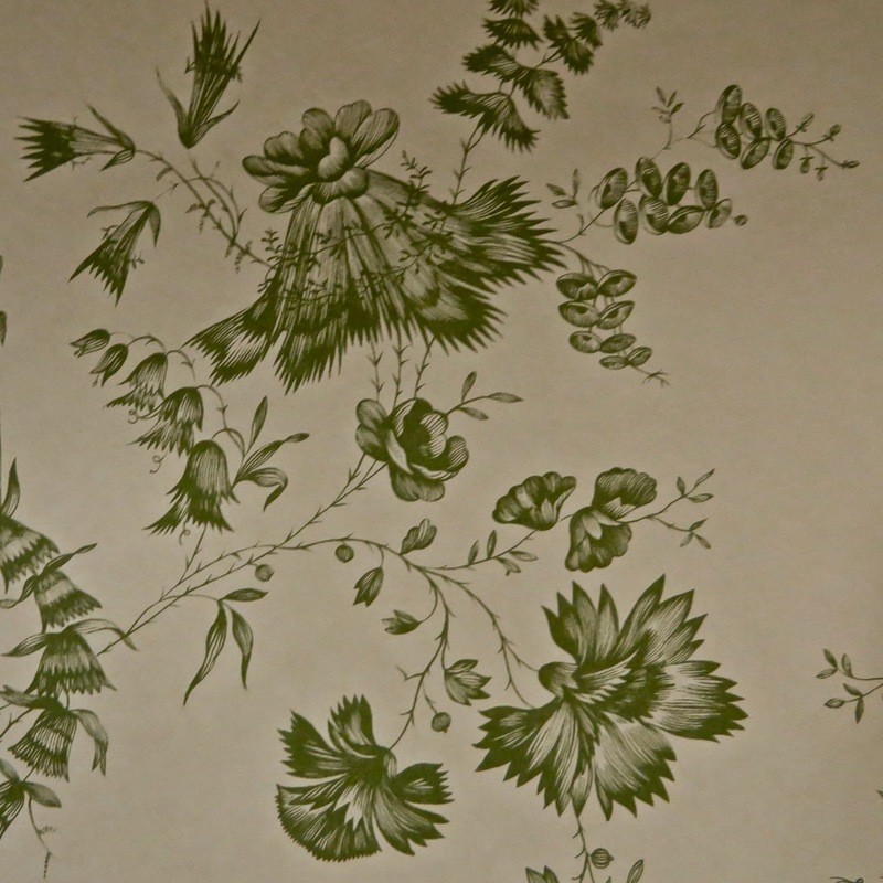 12 Rolls Lee Jofa Emerald Asian Floral Historic Repro Wallpaper - Save 80%