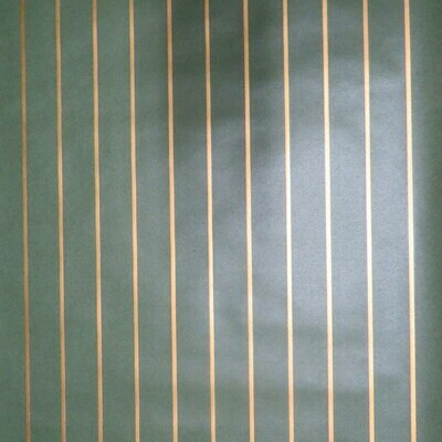 3 Triple Roll Bolts Sophisticated Clarence House Wallpaper in Dark Hunter Green w/Metallic Gold Stripe