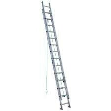 48' WERNER ALUMINUM EXTENSION LADDER, 300LBS, IA - D548-2