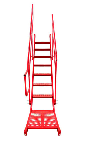 INTERNAL STAIR UNIT W/HANDRAILS,  7'   (RED) - Fits 6’7"H Frames