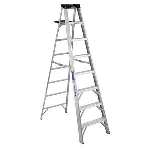 8' WERNER STEPLADDER, 300LB, IA,