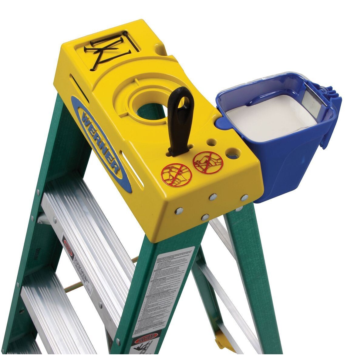 6' WERNER FIBERGLASS STEPLADDER, 225LBS, II - 5906