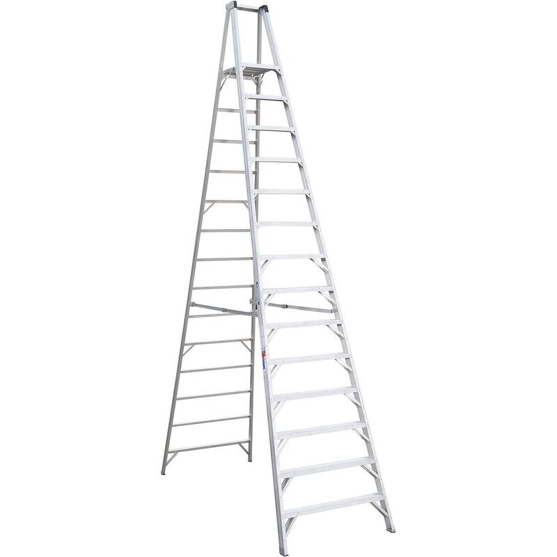14' WERNER PLATFORM LADDER, 300 LBS, IA  -  P414