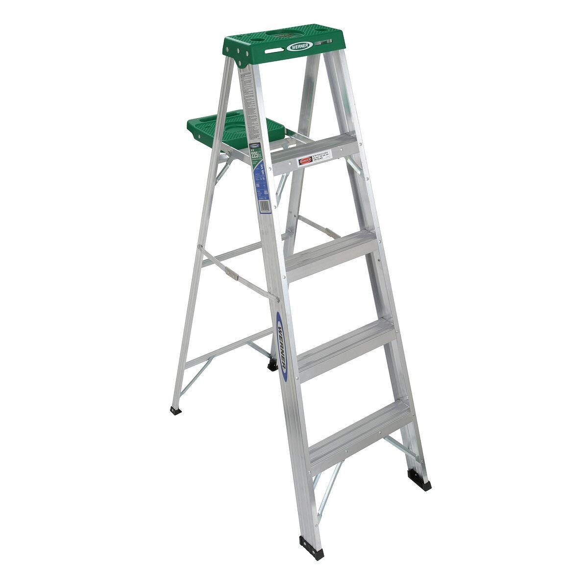 5' WERNER STEPLADDER, 225 LBS, TYPE II - 355 5' WERNER STEPLADDER, 225 LBS, TYPE II - 355