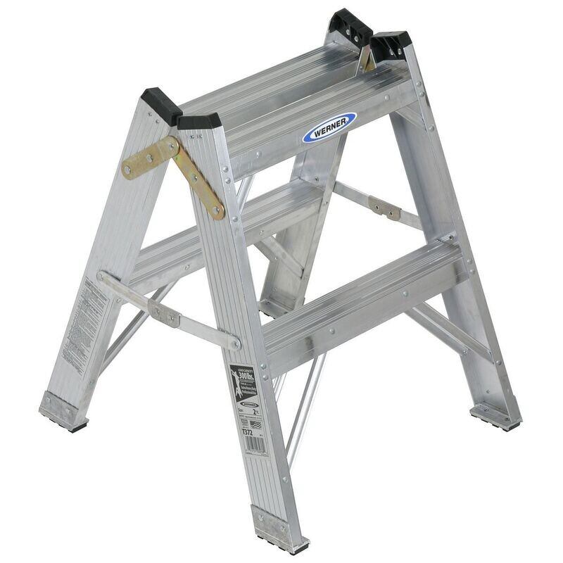 2' WERNER TWIN STEP STOOL, 300LBS (PER SIDE), IA  -  T372