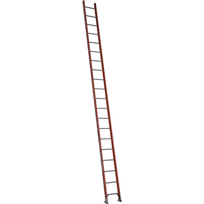 20' WERNER FIBERGLASS D-RUNG STRAIGHT LADDER, 300LBS, IA - D6220-1