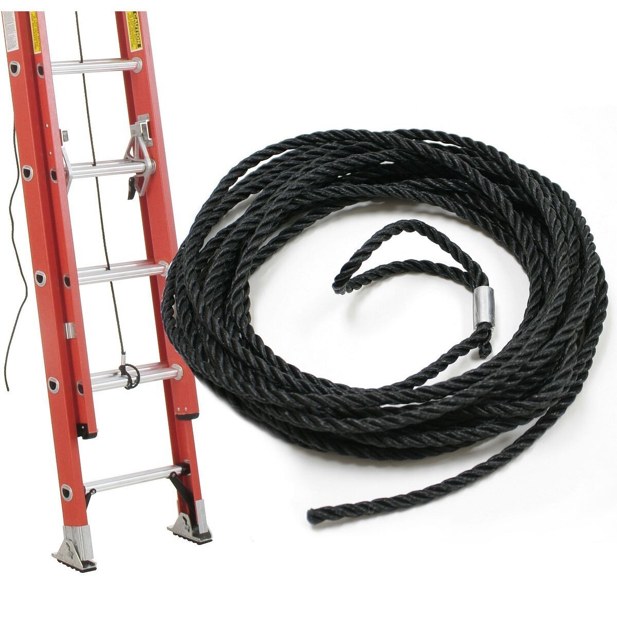 40' WERNER FIBERGLASS D-RUNG EXTENSION LADDER, 300LBS, IA - D6240-2
