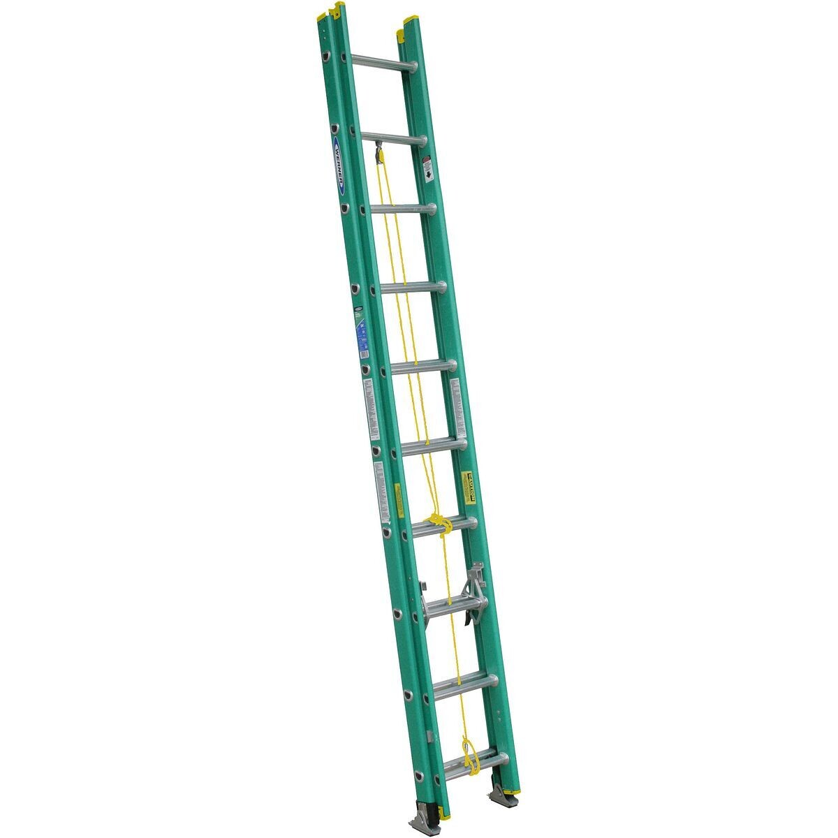 20' WERNER FIBERGLASS D-RUNG EXTENSION LADDER, 225LBS, TYPE II - D5920-2