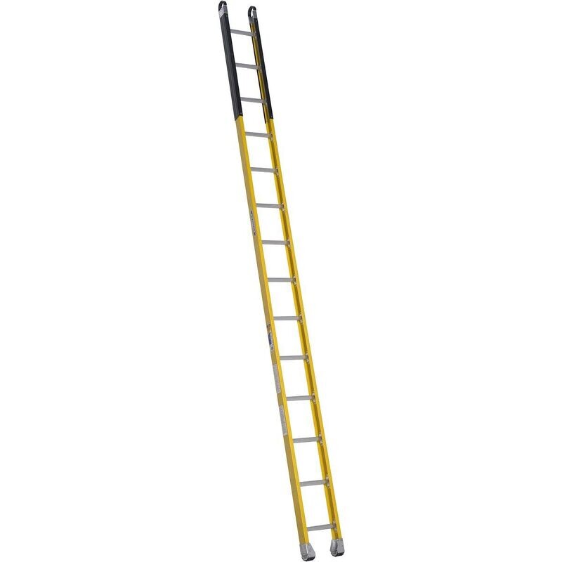 14' WERNER FIBERGLASS MANHOLE LADDER, 375LBS, TYPE IAA - M7114-1