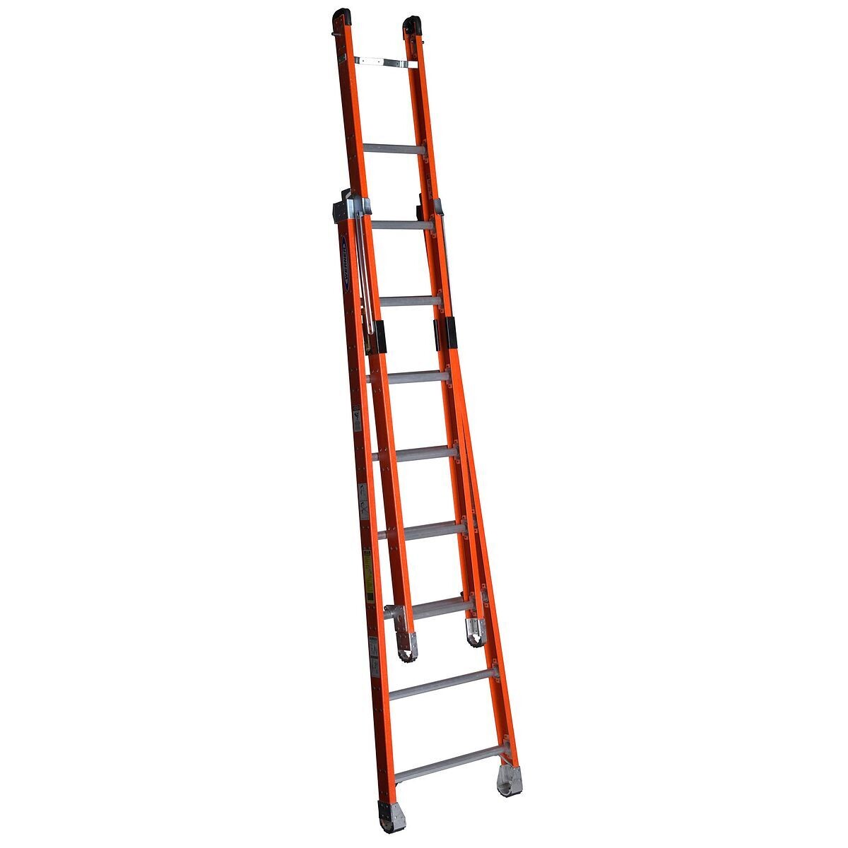16' WERNER FIBERGLASS COMBINATION LADDER, 375LBS, IAA - 7808