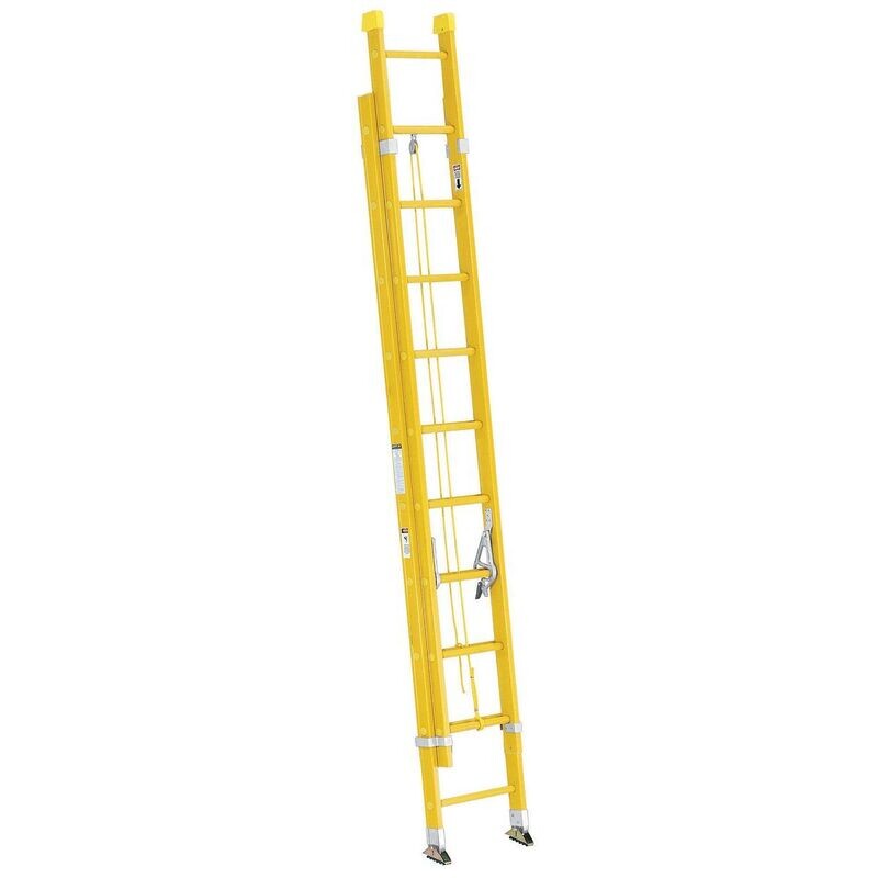 28' WERNER ALL-FIBERGLASS EXTENSION LADDER, 300LBS, IA - 9528-2