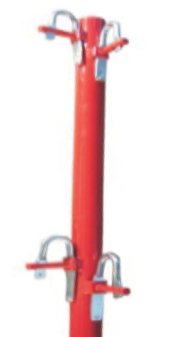 FEMALE GUARD RAIL POST - RED, FAST LOCK