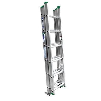 16' WERNER COMPACT ALUMINUM EXTENSION LADDER, 225 LBS, TYPE II - D1216-3