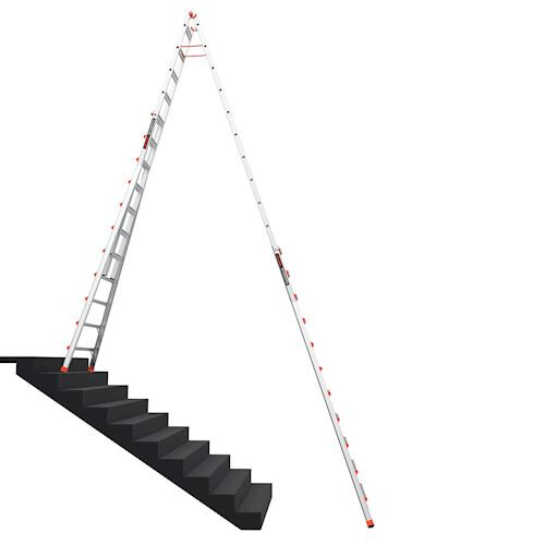 21' LITTLE GIANT SKYSCRAPER STEPLADDER, ALUMINUM, 300lbs Rated