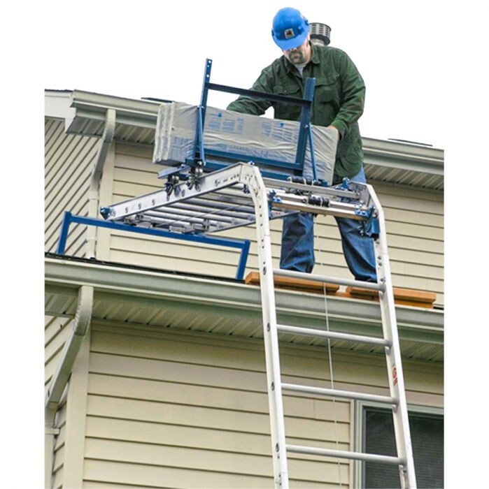 44' PIVOTING PLATFORM HOIST, 4HP HONDA GAS
