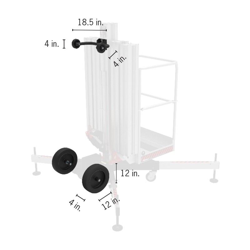 POWERLIFT TILTED-BACK HANDLE & WHEEL KIT