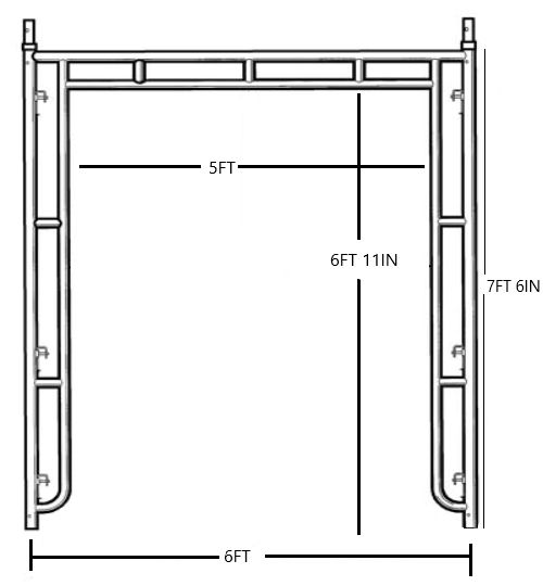 WALK THRU FRAMES, 6’W X 7’6”H, V-STYLE  *CANOPY
