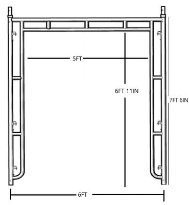 WALK THRU FRAMES, 6’W X 7’6”H, V-STYLE *CANOPY WALK THRU FRAMES, 6’W X 7’6”H, V-STYLE *CANOPY