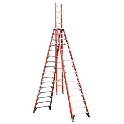 12' WERNER FIBERGLASS EXTENSION TRESTLE LADDER (300LB)