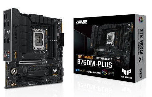 Asus TUF GAMING B760M-PLUS, Intel B760, 1700, Micro ATX, 4 DDR5, HDMI, DP, 2.5G LAN, PCIe5, 2x M.2
