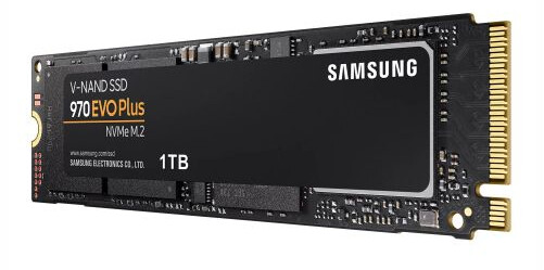 Samsung 1TB 970 EVO PLUS M.2 NVMe SSD, M.2 2280, PCIe, V-NAND, R/W 3500/3300 MB/s, 600K/550K IOPS
