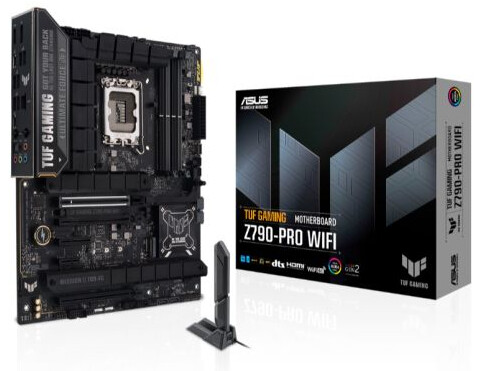 Asus TUF GAMING Z790-PRO WIFI, Intel Z790, 1700, ATX, 4 DDR5, HDMI, DP, Wi-Fi 6E, 2.5G LAN, PCIe5, RGB, 4x M.2