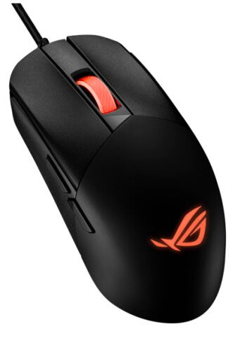 Asus ROG Strix Impact III RGB Ultralight Gaming Mouse, USB, Up to 12000 DPI, Semi-Ambidextrous, Near-Zero Click Latency