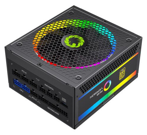 GameMax 850W Pro RGB PSU, Fully Modular, 14cm ARGB Fan, 80+ Gold, RGB Controller (25 Modes), Power Lead Not Included