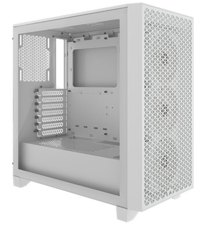Corsair 3000D RGB Airflow Gaming Case w/ Glass Window, ATX, 3x AR120 RGB Fans, GPU Cooling, 3-Slot GPU Support, High-Airflow Front, White