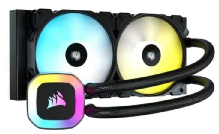 Corsair H100 RGB 240mm Liquid CPU Cooler, 12cm SP RGB ELITE Fans, RGB Pump Head