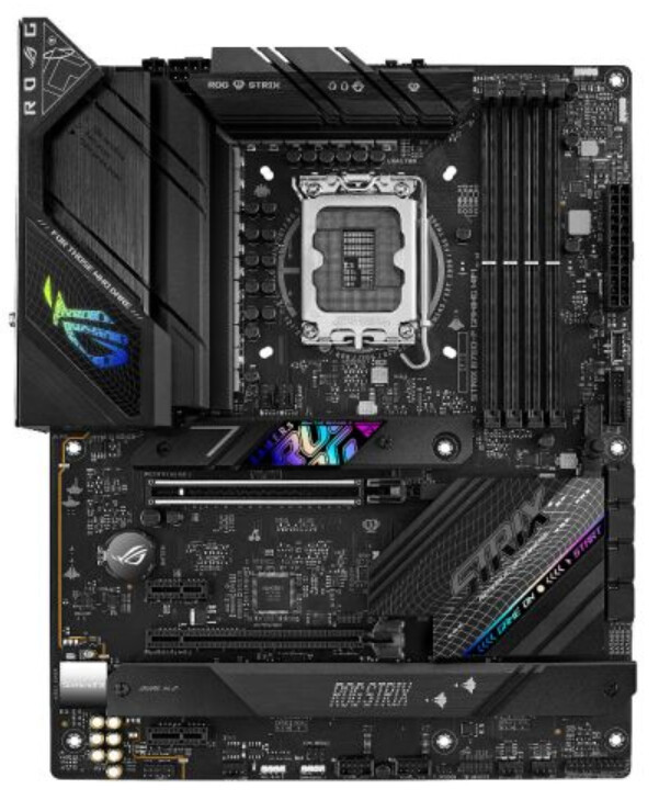 Asus ROG STRIX B760-F GAMING WIFI, Intel B760, 1700, ATX, 4 DDR5, HDMI, DP, Wi-Fi 6E, 2.5G LAN, PCIe5, 3x M.2, RGB