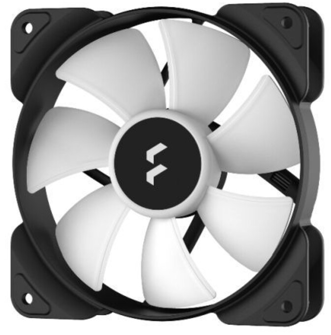 Fractal Design Aspect 12 12cm RGB Case Fans x3, Rifle Bearing, Supports Chaining, Aerodynamic Stator Struts, 1200 RPM, Black Frame