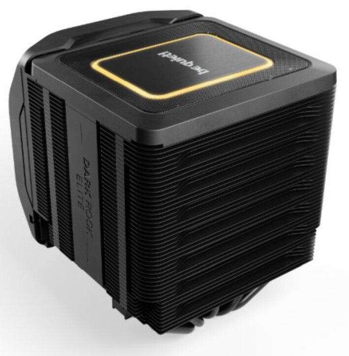 Be Quiet! BK037 Dark Rock Elite Heatsink &amp; Fan, Intel/AMD, 2 Silent Wings Fans, Speed Switch, ARGB Top Cover, 280W TDP