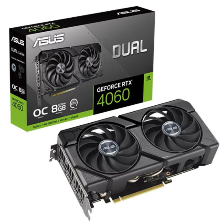 Asus DUAL RTX4060 EVO OC, PCIe4, 8GB DDR6, HDMI, 3 DP, 2535MHz Clock, Overclocked